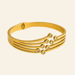 Elegant Orbit Gold Bracelet