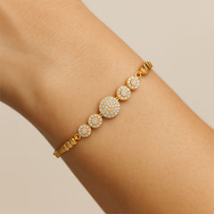 Golden Radiance Circle Bracelet