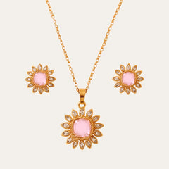 Floral Sparking Necklace Set