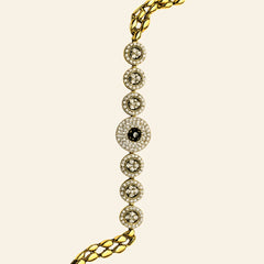Luxury Gold-Plated Diamond Circle Bracelet