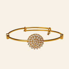 Lustrous Gold & CZ Charm Bracelet