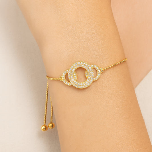 Gold Triple Circle Bracelet