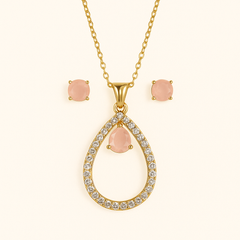 Pinky Drop Necklace Set