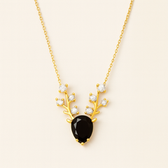 Midnight Antlers Elegant Necklace