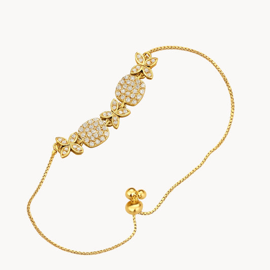 Golden Blossom Crystal Bracelet