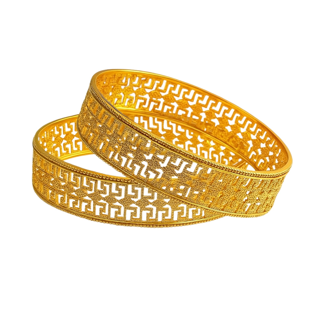Elegant Patterned Bangles Pair