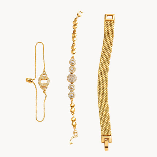 Set of 3 Elegant Bracelets