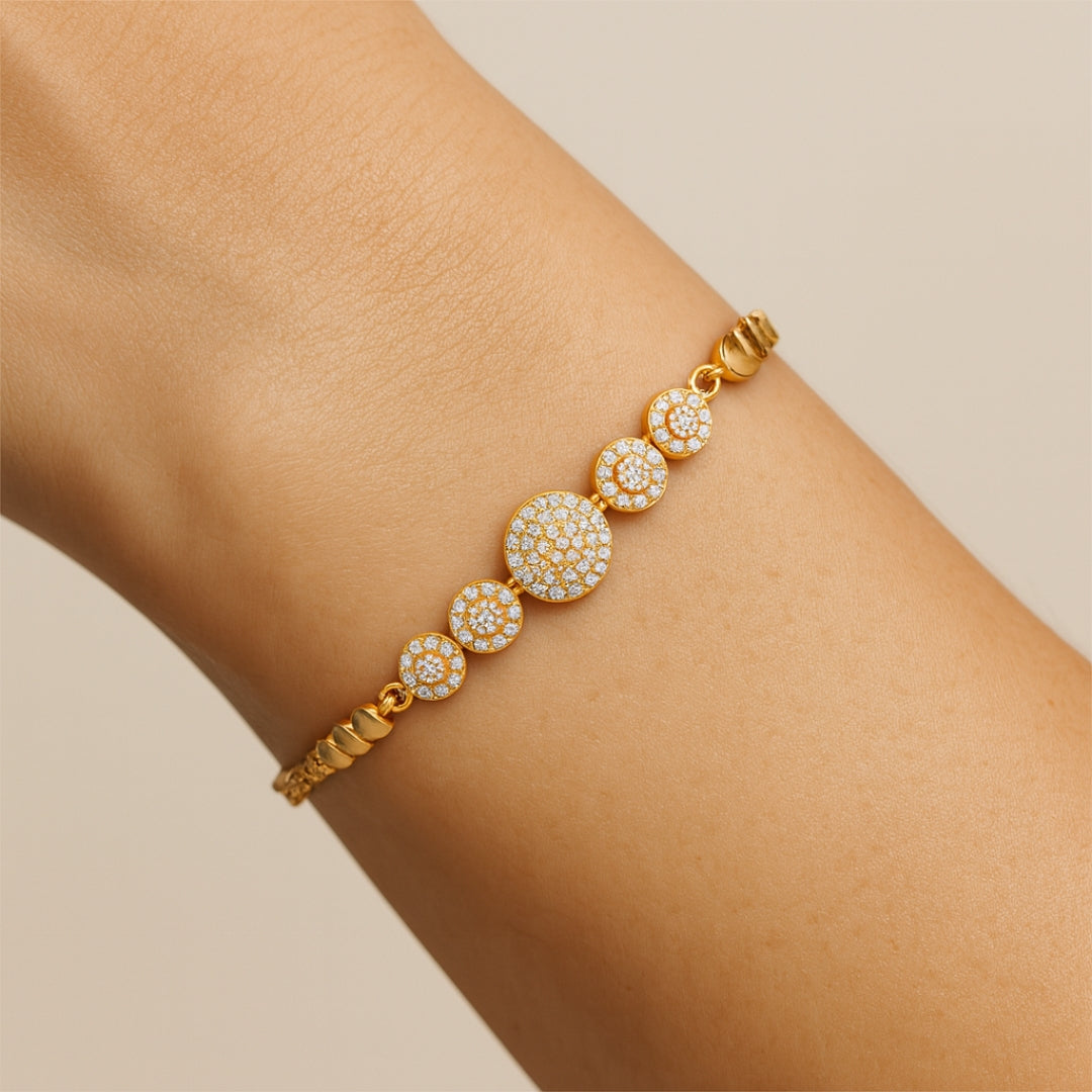 Golden Radiance Circle Bracelet