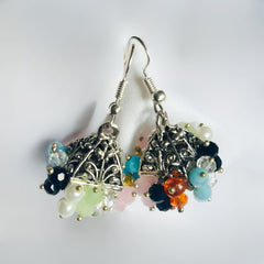 Multi-Color Beaded Jhumki Earrings