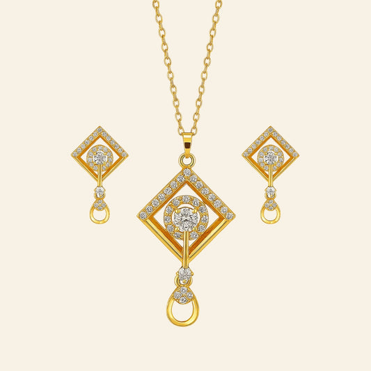 Stylish Geometric Necklace Set