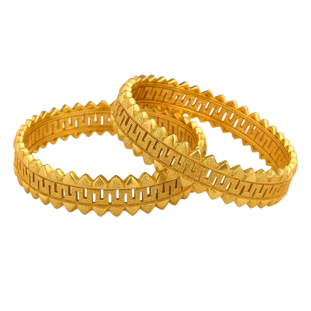 Traditional Geometric Gold Bangles