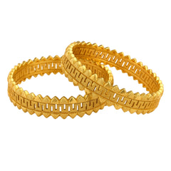 Traditional Geometric Gold Bangles