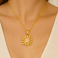 Floral Sparking Necklace Set