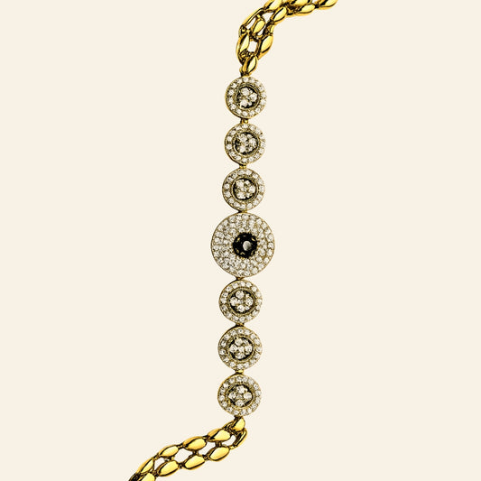 Luxury Gold-Plated Diamond Circle Bracelet