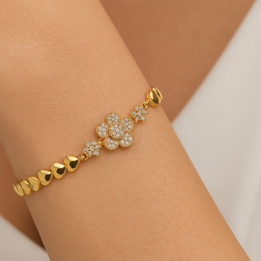 Floral Glow Diamond Bracelet