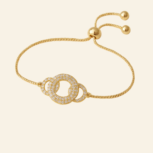 Gold Triple Circle Bracelet