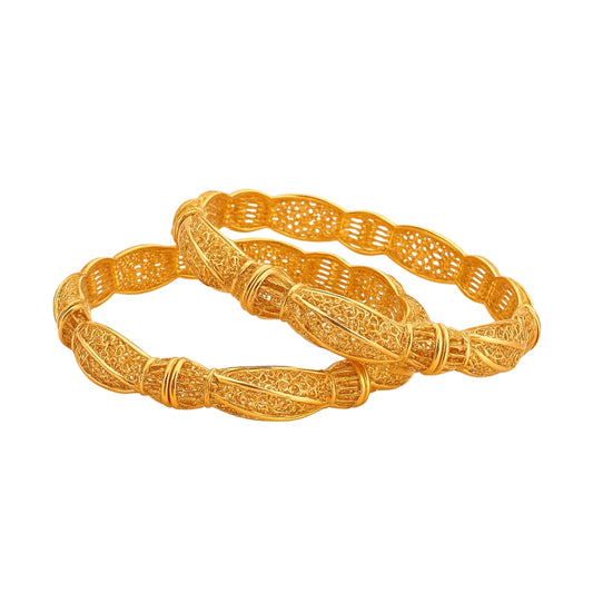 Royal Mesh Gold Bangles