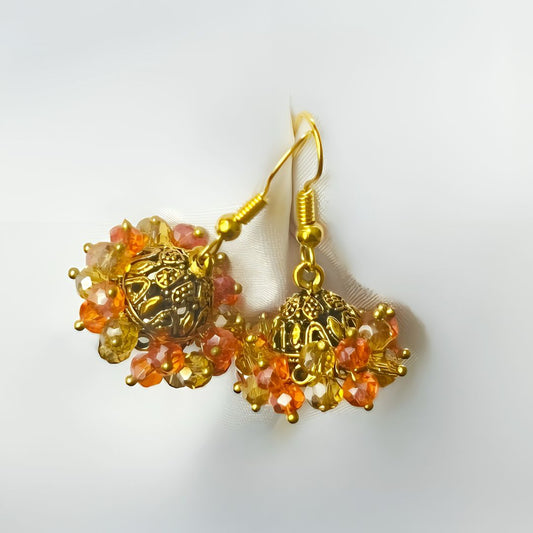 Amber Glow Jhumka Earrings