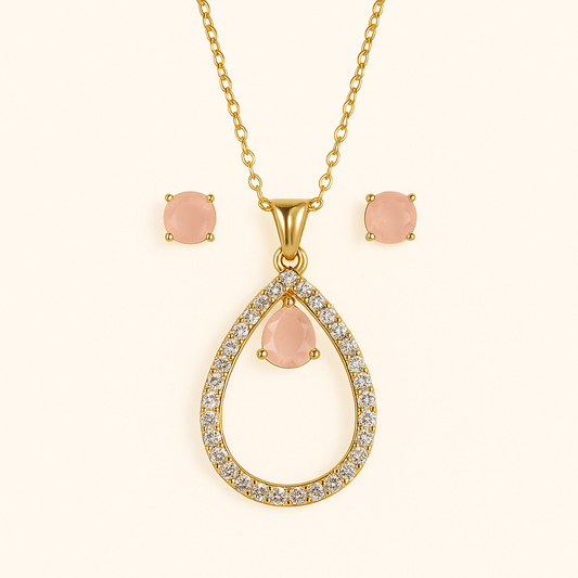 Pinky Drop Necklace Set