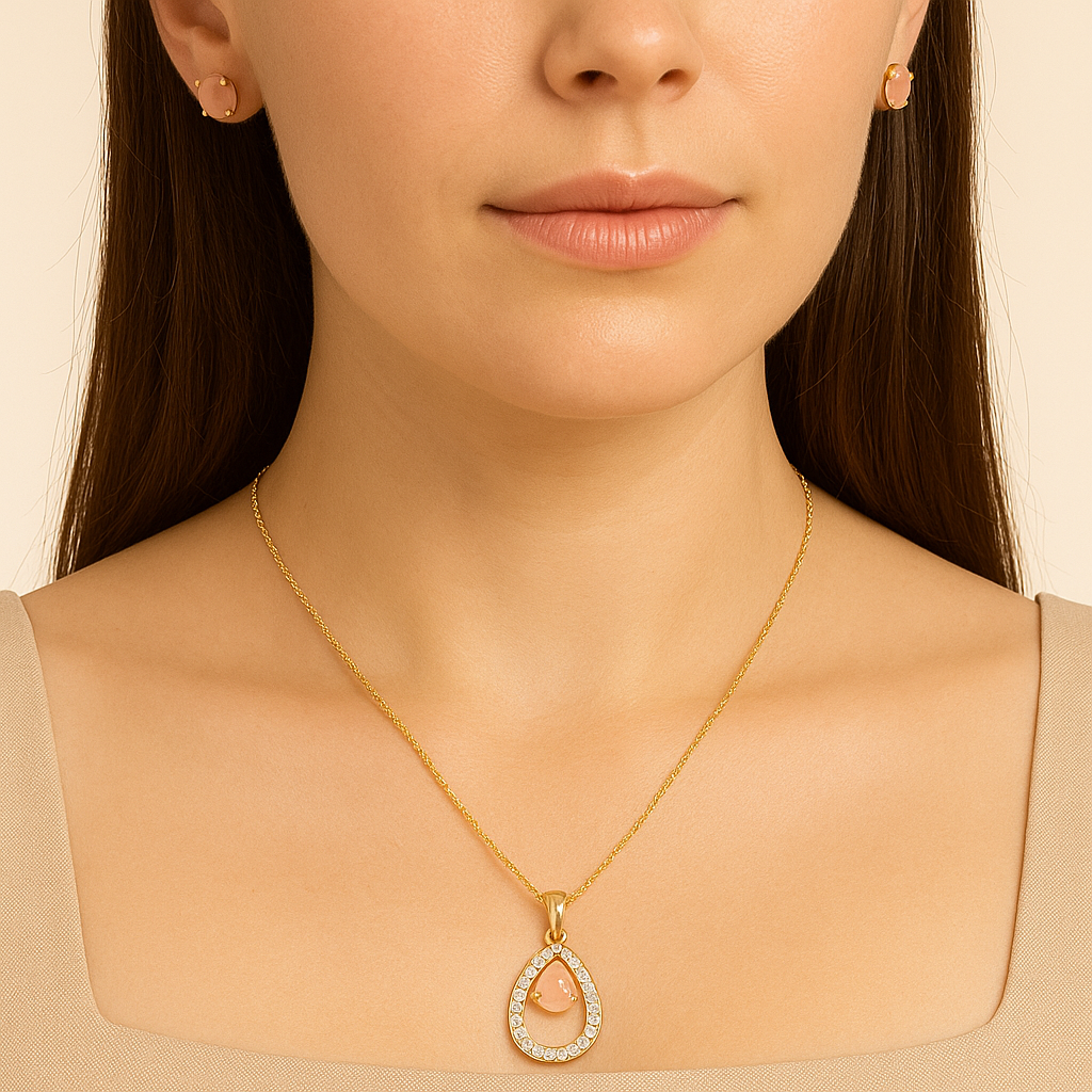 Pinky Drop Necklace Set