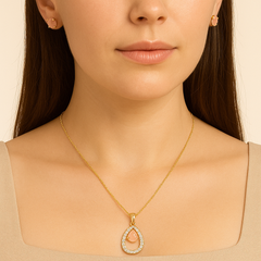 Pinky Drop Necklace Set