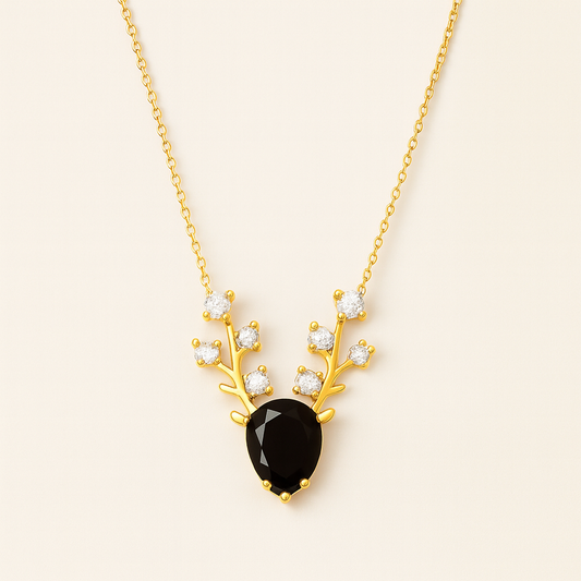 Midnight Antlers Elegant Necklace