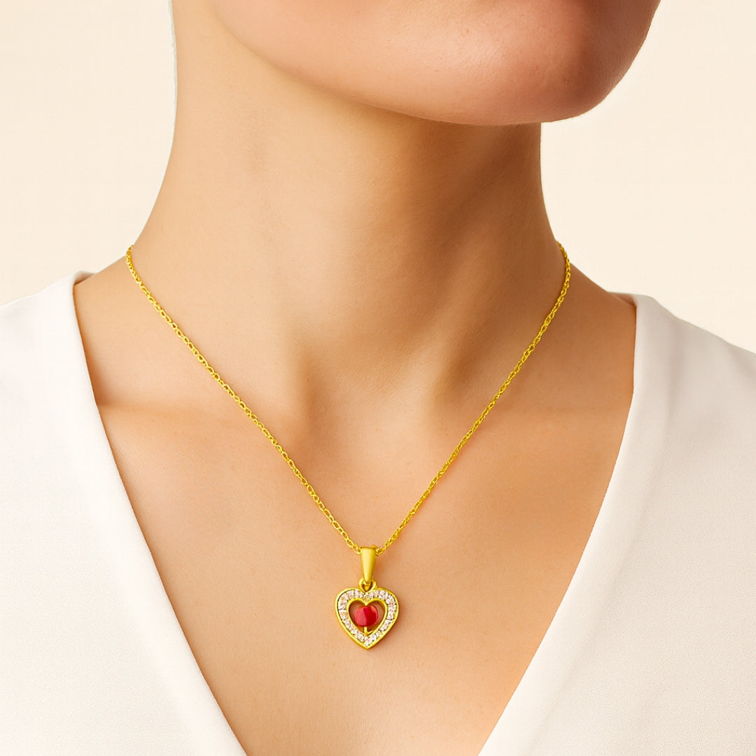 Mystic Ruby Floral Jewelry Set