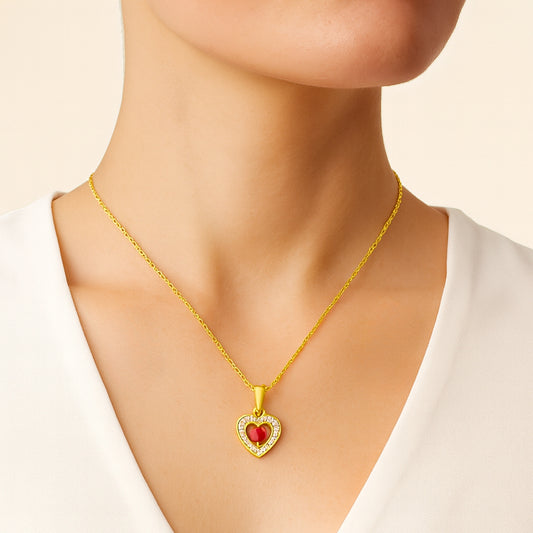 Mystic Ruby Floral Jewelry Set