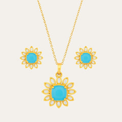 Floral Sparking Necklace Set